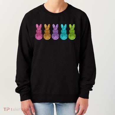 Cute Bunny Rabbits Easter Colorful Women's Sweatshirt