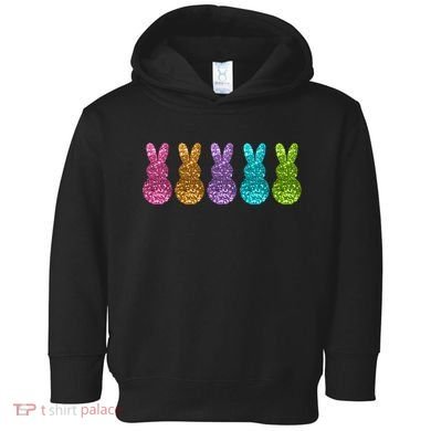 Cute Bunny Rabbits Easter Colorful Toddler Hoodie
