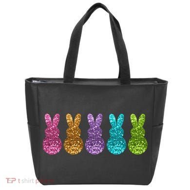 Cute Bunny Rabbits Easter Colorful Tote Bag