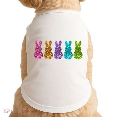Cute Bunny Rabbits Easter Colorful Doggie Tank