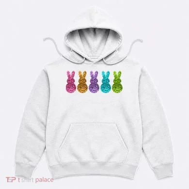 Cute Bunny Rabbits Easter Colorful Hoodie