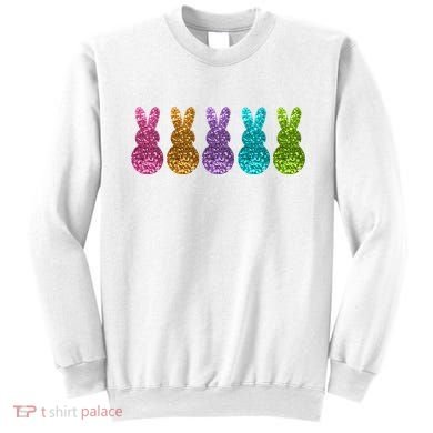 Cute Bunny Rabbits Easter Colorful Sweatshirt