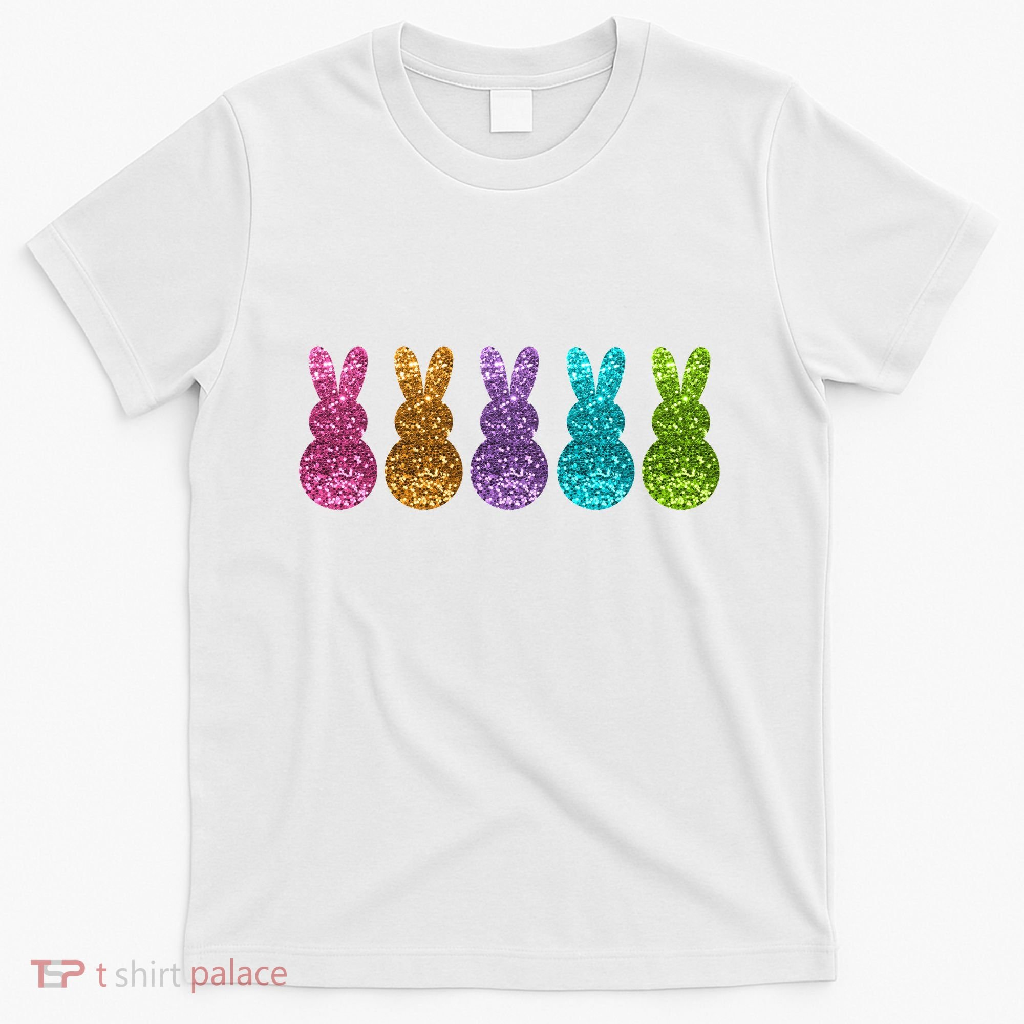 Cute Bunny Rabbits Easter Colorful T-Shirt