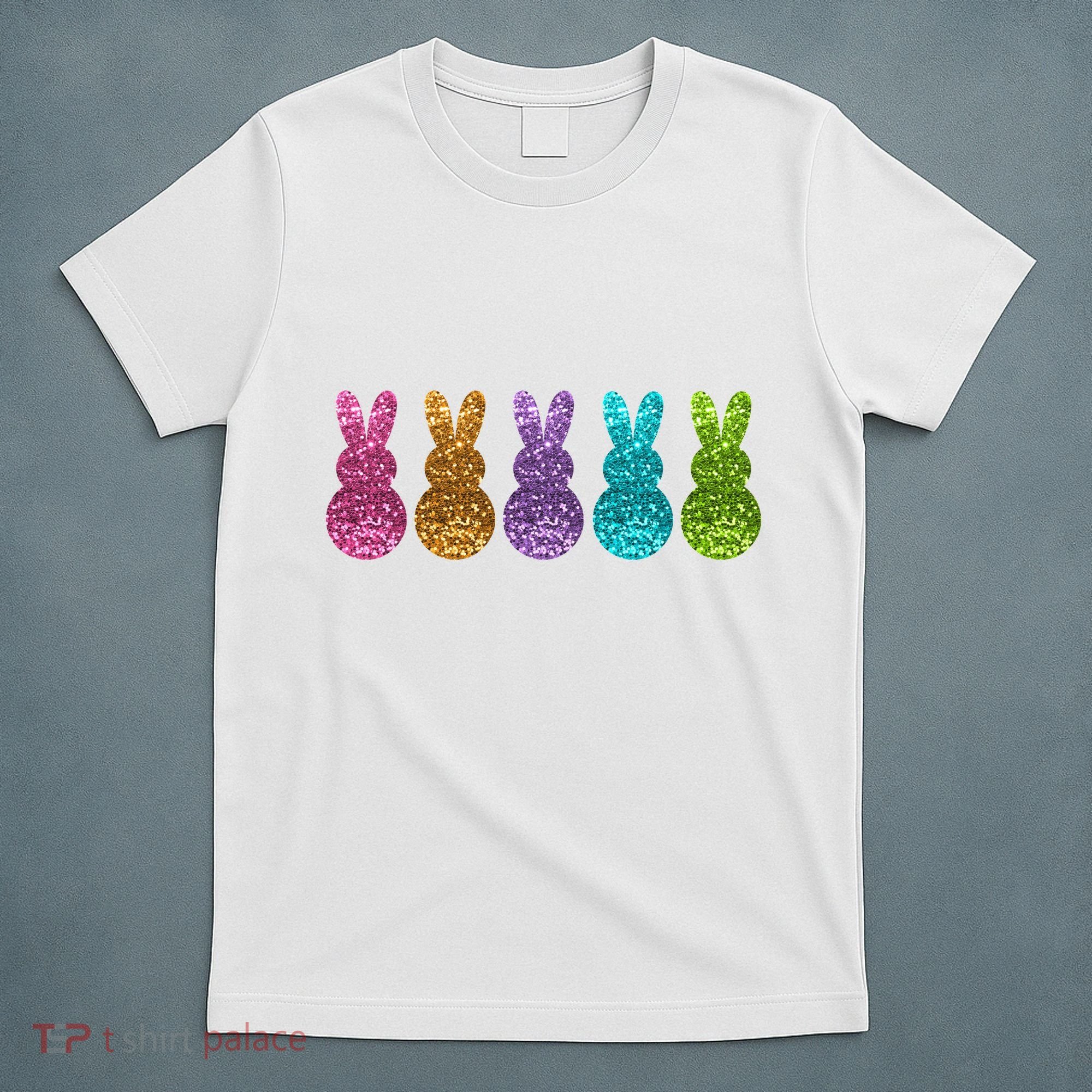 Cute Bunny Rabbits Easter Colorful T-Shirt