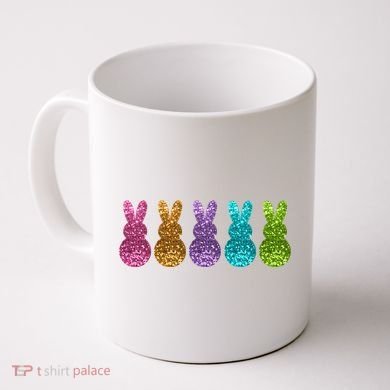Cute Bunny Rabbits Easter Colorful Coffee Mug