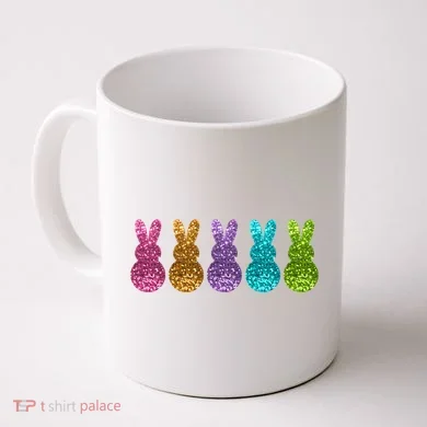 Cute Bunny Rabbits Easter Colorful Coffee Mug