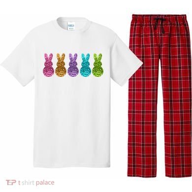 Cute Bunny Rabbits Easter Colorful Pajama Set