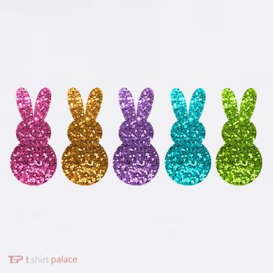 Cute Bunny Rabbits Easter Colorful Women's Flannel Pajama Set