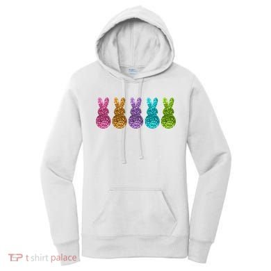 Cute Bunny Rabbits Easter Colorful Women's Hoodie