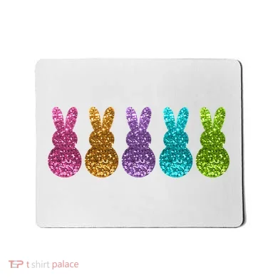 Cute Bunny Rabbits Easter Colorful Mousepad