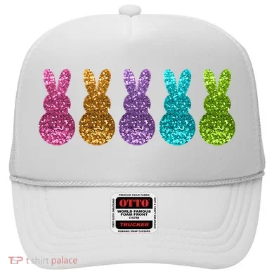 Cute Bunny Rabbits Easter Colorful Hat