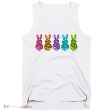 Cute Bunny Rabbits Easter Colorful Tank Top