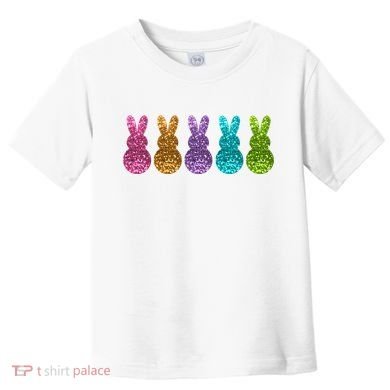 Cute Bunny Rabbits Easter Colorful Toddler T-Shirt