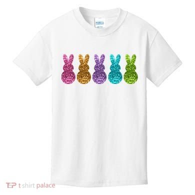 Cute Bunny Rabbits Easter Colorful Kids T-Shirt