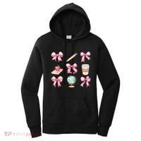 Coquette Bow Reading Teacher Life Back To School Gift Women's Hoodie thumb 0