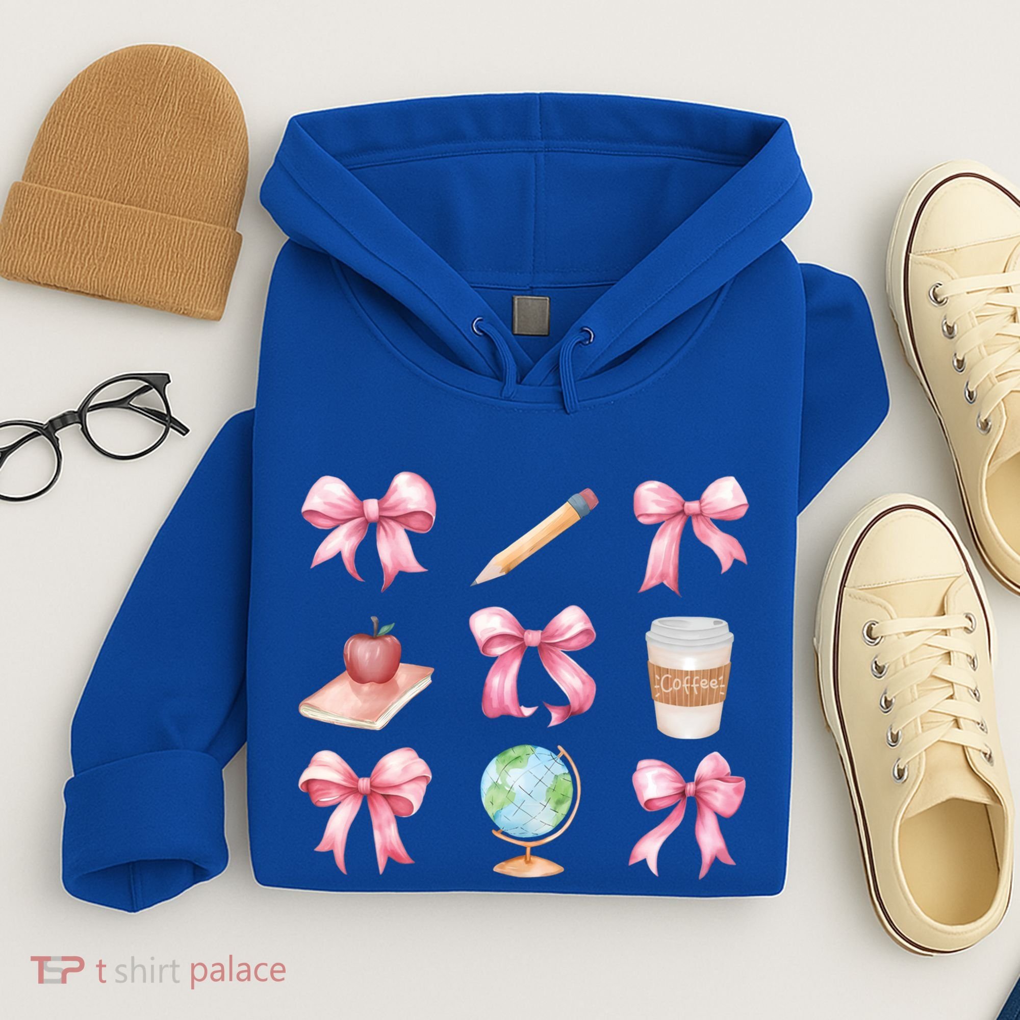 Coquette Bow Reading Teacher Life Back To School Gift Hoodie