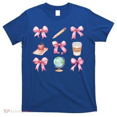 Coquette Bow Reading Teacher Life Back To School Gift T-Shirt
