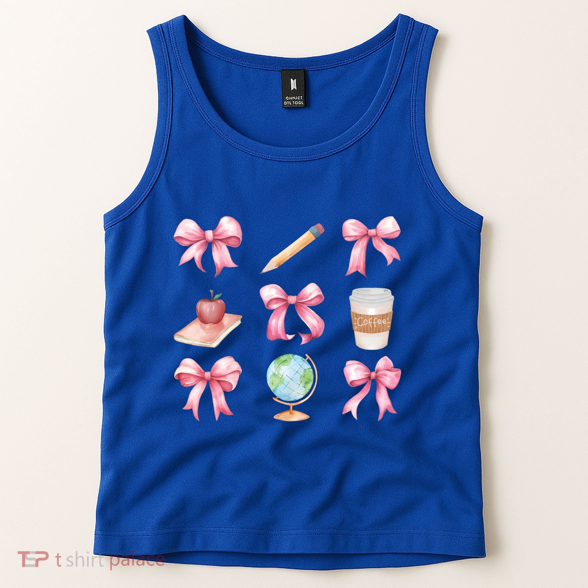 Coquette Bow Reading Teacher Life Back To School Gift Tank Top