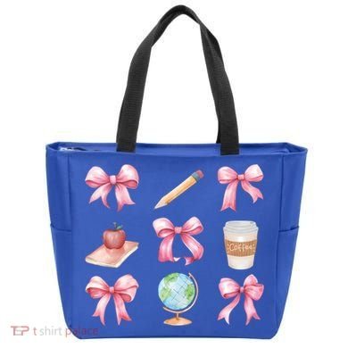 Coquette Bow Reading Teacher Life Back To School Gift Tote Bag