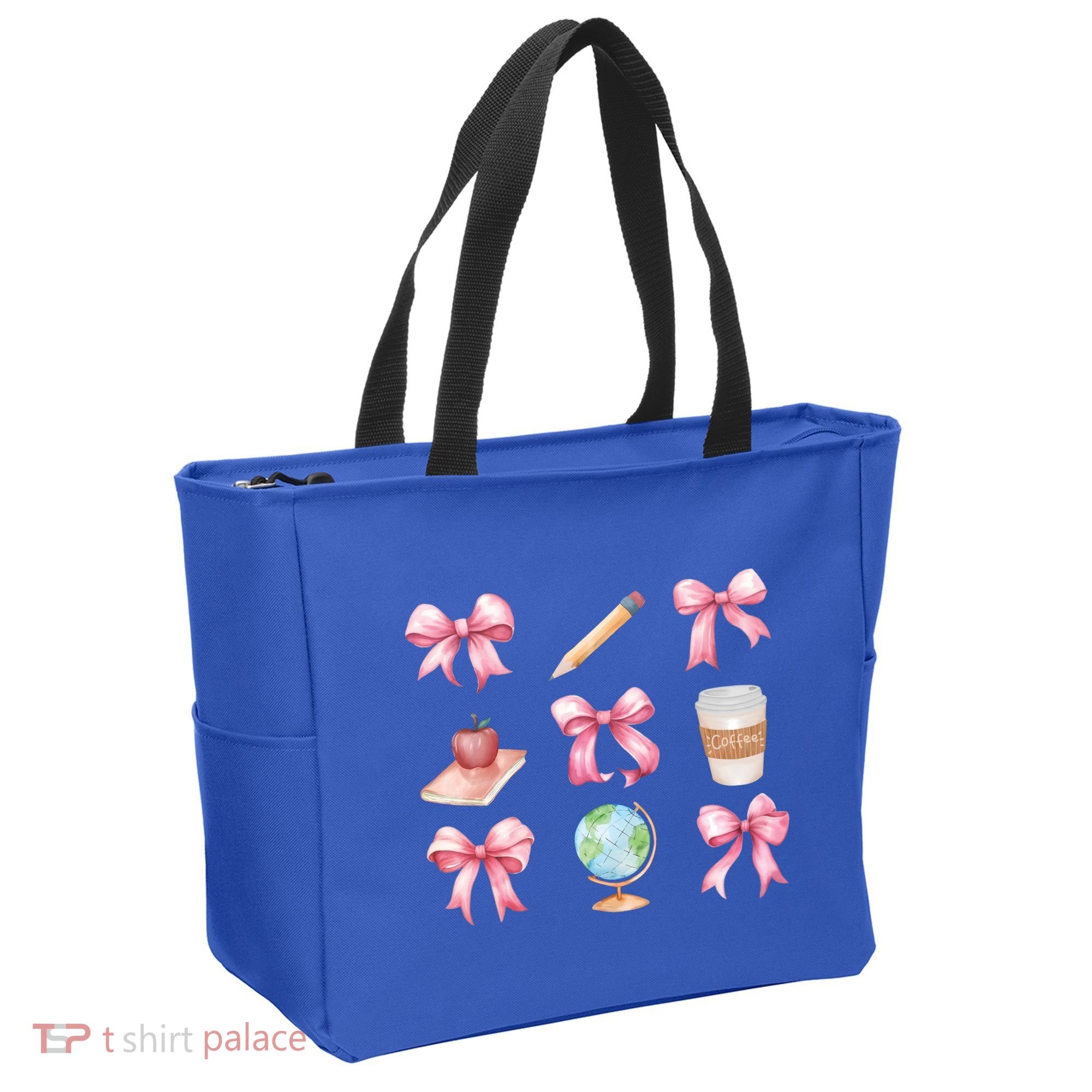 Coquette Bow Reading Teacher Life Back To School Gift Tote Bag