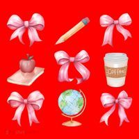 Coquette Bow Reading Teacher Life Back To School Gift Santa Hat thumb 1