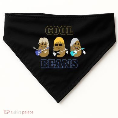 Cool Beans Rock and Roll Fun Novelty  USA-Made Doggie Bandana