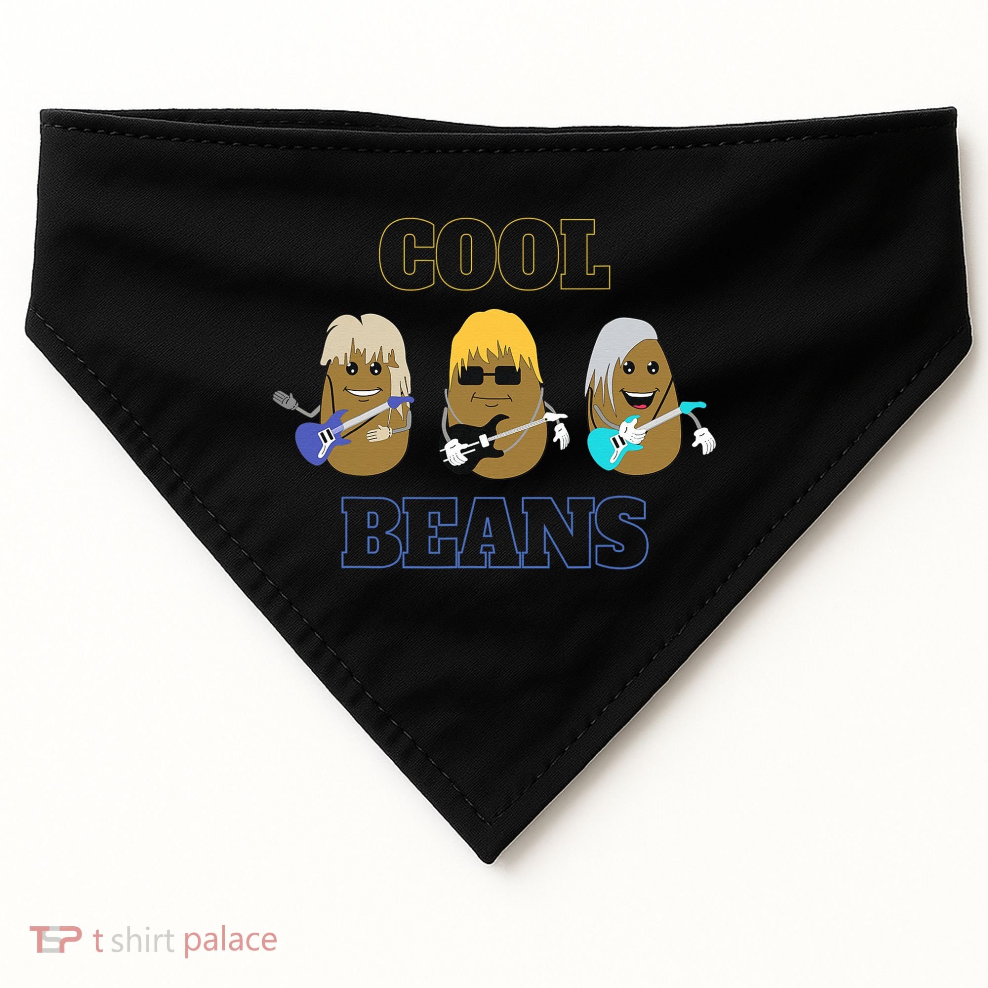 Cool Beans Rock and Roll Fun Novelty  USA-Made Doggie Bandana