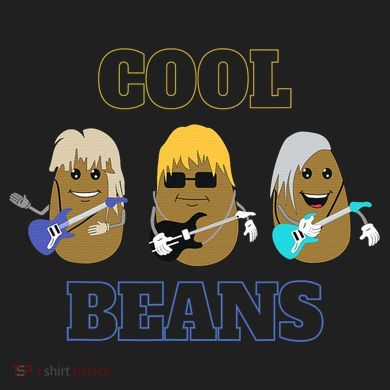 Cool Beans Rock and Roll Fun Novelty  Urban Oversized Heavyweight T-Shirt