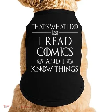 Comic Book Reader Gifts Read Comics And I Know Things Doggie Tank