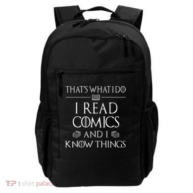 Comic Book Reader Gifts Read Comics And I Know Things Backpack