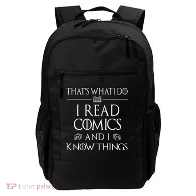 Comic Book Reader Gifts Read Comics And I Know Things Backpack