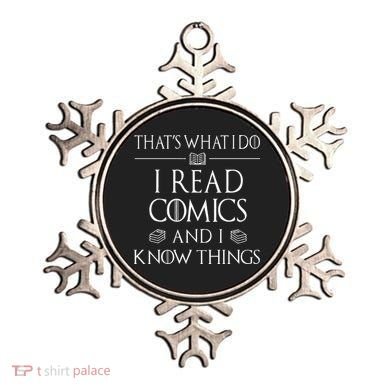 Comic Book Reader Gifts Read Comics And I Know Things Ornament