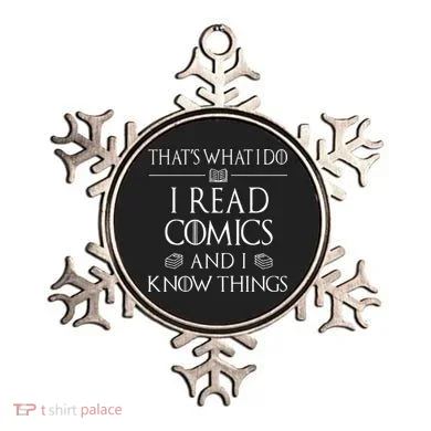 Comic Book Reader Gifts Read Comics And I Know Things Ornament