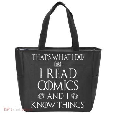 Comic Book Reader Gifts Read Comics And I Know Things Bag