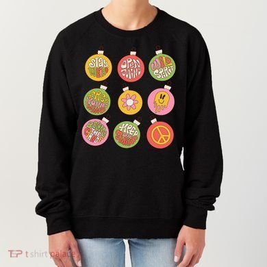 Christmas Ball Retro Ornaments Women's Sweatshirt