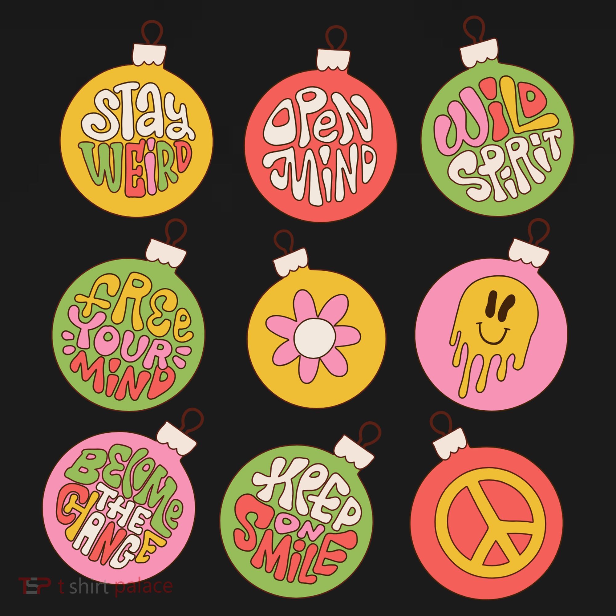 Christmas Ball Retro Ornaments Coaster