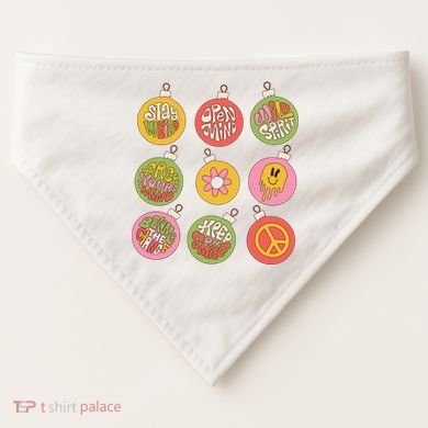 Christmas Ball Retro Ornaments USA-Made Doggie Bandana