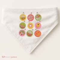 Christmas Ball Retro Ornaments USA-Made Doggie Bandana thumb 0