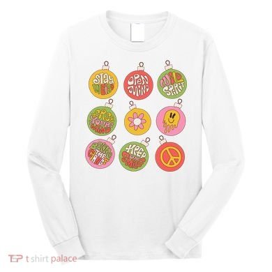 Christmas Ball Retro Ornaments Long Sleeve Shirt