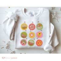 Christmas Ball Retro Ornaments Sweatshirt thumb 2