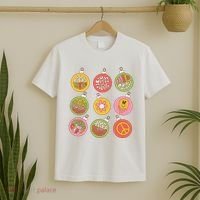 Christmas Ball Retro Ornaments T-Shirt thumb 2