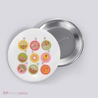 Christmas Ball Retro Ornaments Button thumb 0