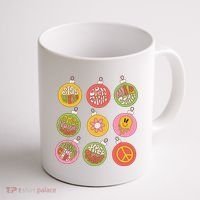 Christmas Ball Retro Ornaments Coffee Mug thumb 1