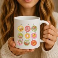 Christmas Ball Retro Ornaments Coffee Mug thumb 3
