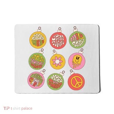 Christmas Ball Retro Ornaments Mousepad