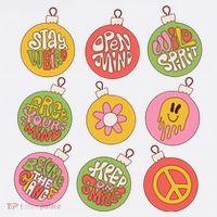 Christmas Ball Retro Ornaments Mousepad thumb 1