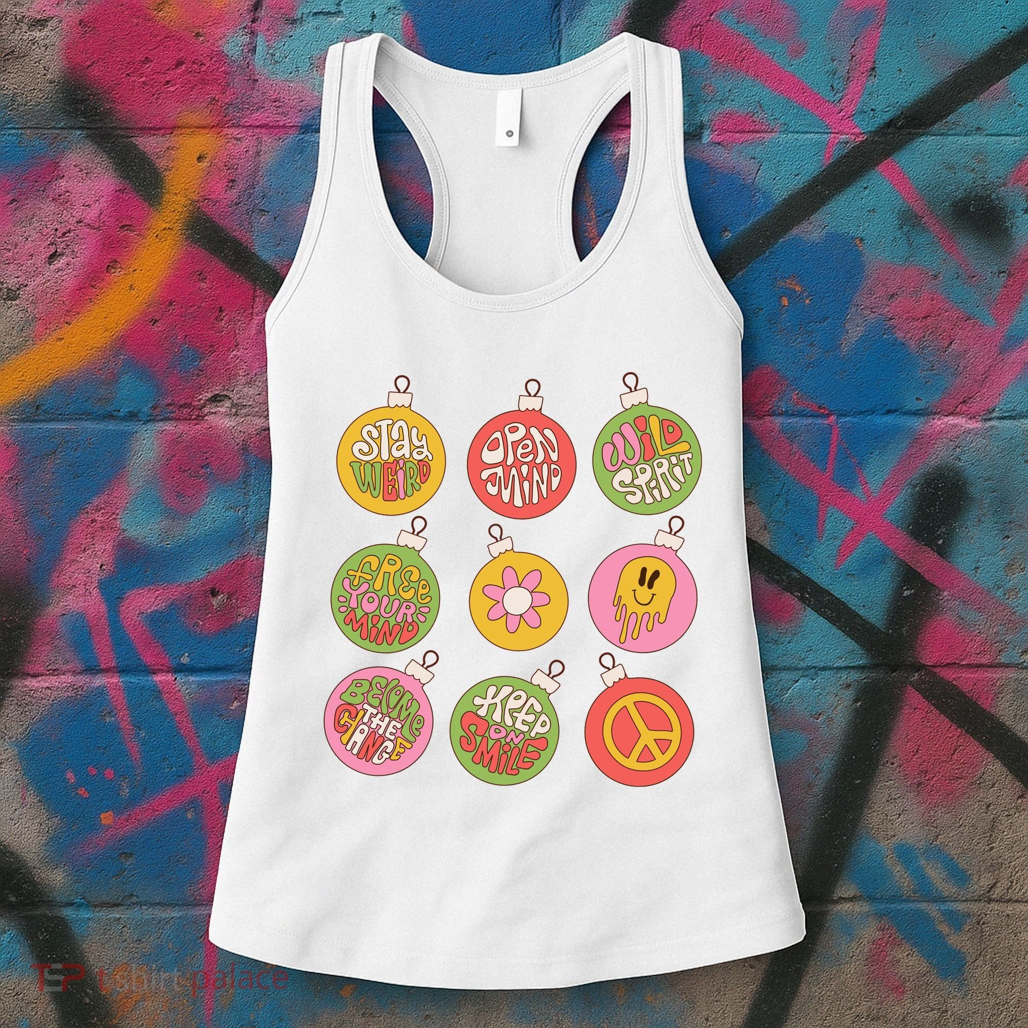 Christmas Ball Retro Ornaments Women's Tank Top