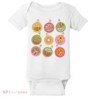 Christmas Ball Retro Ornaments Baby Bodysuit thumb 0