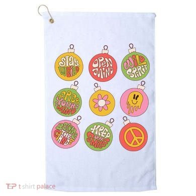 Christmas Ball Retro Ornaments Golf Towel