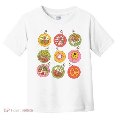 Christmas Ball Retro Ornaments Toddler T-Shirt